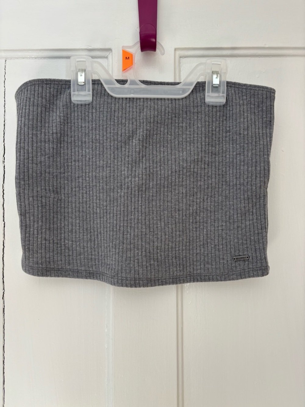 Hollister Gray Ribbed Tube Top